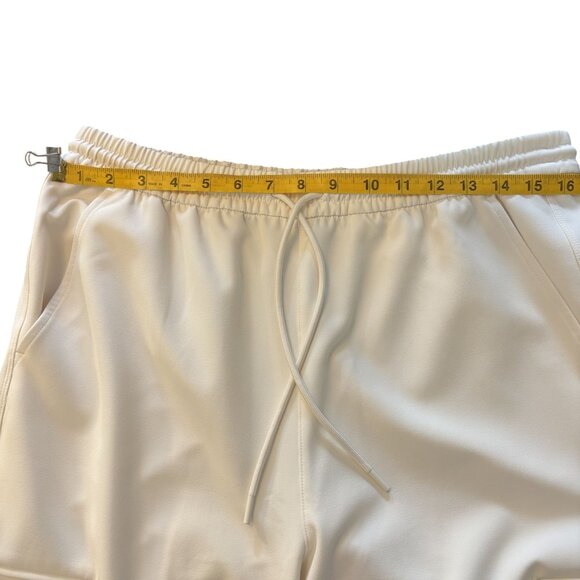 Athleta Promenade Cargo Pant size Medium Magnolia White, Elastic Waist & Pockets - Picture 7 of 14